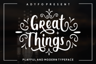 Great Things Font: Handwritten Style for Handmade Sellers