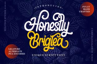 Honestly Brigtea: A Playful Script Font That Belongs on Your Handmade Products