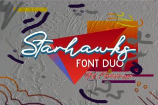 Starhawks Duo: A Playful Script Handwritten Font for Crafters and Product Makers