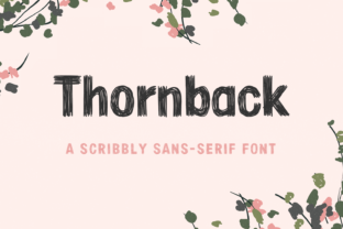 Thornback: A Bold Hand-Drawn Font for Handmade Creators