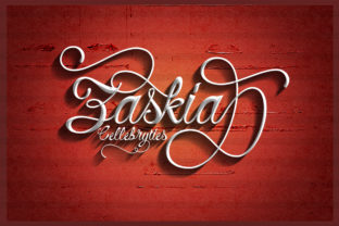 Zaskia Script Font: A Bold Handwritten Typeface for Crafters and Product Makers